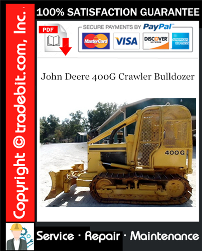 Thumbnail John Deere 400G Crawler Bulldozer Repair Technical Manual Download ★ Thumbnail John Deere 400G Crawler Bulldozer Repair Technical Manual Download ★