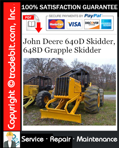 Thumbnail John Deere 640D Skidder, 648D Grapple Skidder Repair Technical Manual Download ★