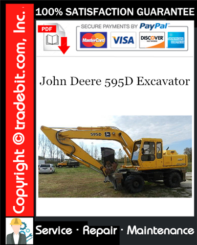 Thumbnail John Deere 595D Excavator Repair Technical Manual Download ★
