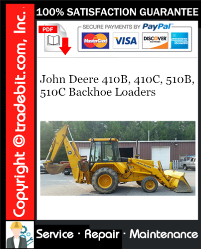 Thumbnail John Deere 410B, 410C, 510B, 510C Backhoe Loaders Repair Technical Manual Download ★