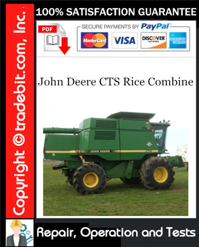 Thumbnail John Deere CTS Rice Combine Repair, Operation and Tests Technical Manual Download ★