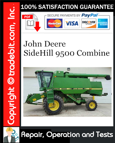 Thumbnail John Deere SideHill 9500 Combine Repair, Operation and Tests Technical Manual Download ★