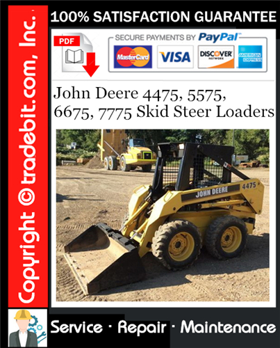 Thumbnail John Deere 4475, 5575, 6675, 7775 Skid Steer Loaders Service Repair Manual Download ★