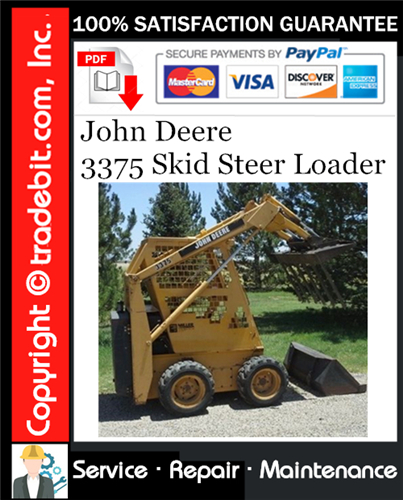 Thumbnail John Deere 3375 Skid Steer Loader Service Repair Manual Download ★