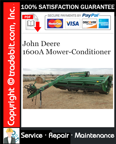 Thumbnail John Deere 1600A Mower-Conditioner Service Repair Manual Download ★ Thumbnail John Deere 1600A Mower-Conditioner Service Repair Manual Download ★