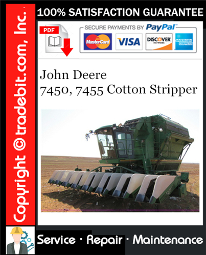 Thumbnail John Deere 7450, 7455 Cotton Stripper Service Repair Manual Download ★
