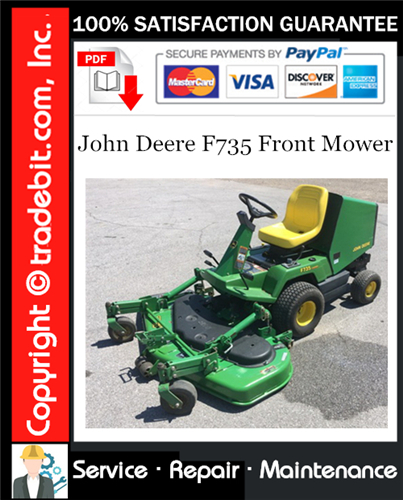Thumbnail John Deere F735 Front Mower Service Repair Manual Download ★ Thumbnail John Deere F735 Front Mower Service Repair Manual Download ★