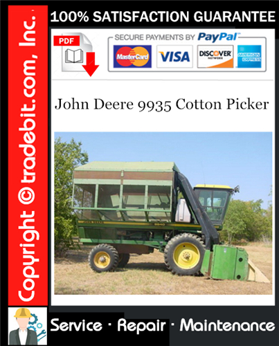 Thumbnail John Deere 9935 Cotton Picker Service Repair Manual Download ★ Thumbnail John Deere 9935 Cotton Picker Service Repair Manual Download ★