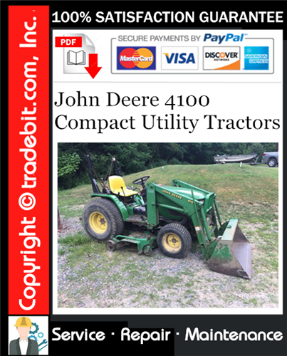 Thumbnail John Deere 4100 Compact Utility Tractors Service Repair Manual Download ★
