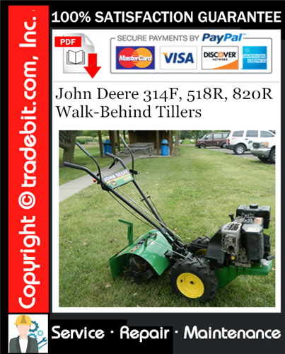 Thumbnail John Deere 314F, 518R, 820R Walk-Behind Tillers Service Repair Manual Download ★ Thumbnail John Deere 314F, 518R, 820R Walk-Behind Tillers Service Repair Manual Download ★