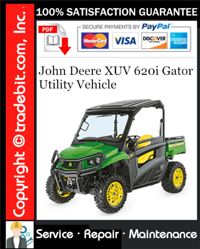 Thumbnail John Deere XUV 620i Gator Utility Vehicle Service Repair Manual Download ★