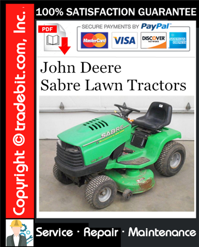 Thumbnail John Deere Sabre Lawn Tractors Service Repair Manual Download ★