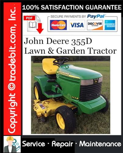 Thumbnail John Deere 355D Lawn & Garden Tractor Service Repair Manual Download ★
