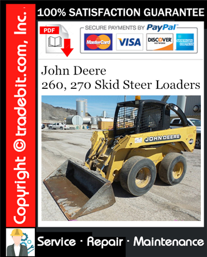 Thumbnail John Deere 260, 270 Skid Steer Loaders Service Repair Manual Download ★
