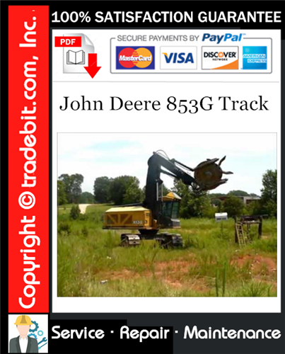 Thumbnail John Deere 853G Track Service Repair Manual Download ★