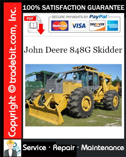 Thumbnail John Deere 848G Skidder Service Repair Manual Download ★