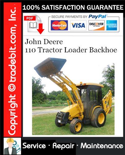 Thumbnail John Deere 110 Tractor Loader Backhoe Service Repair Manual Download ★