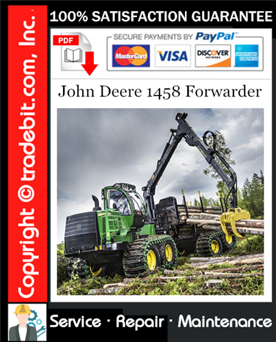 Thumbnail John Deere 1458 Forwarder Service Repair Manual Download ★