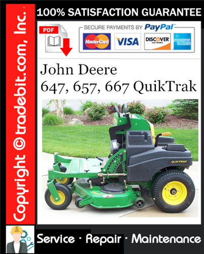 Thumbnail John Deere 647, 657, 667 QuikTrak Service Repair Manual Download ★