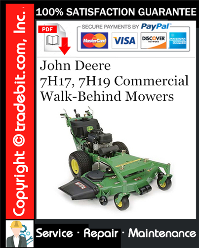 Thumbnail John Deere 7H17, 7H19 Commercial Walk-Behind Mowers Service Repair Manual Download ★