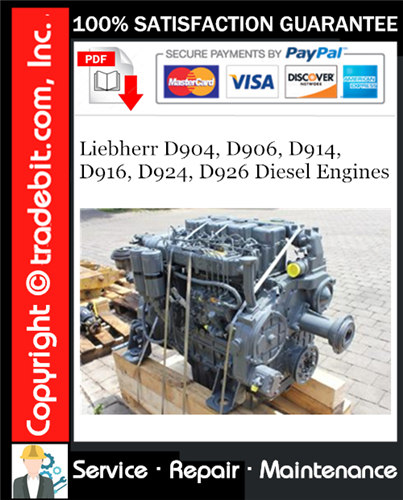Thumbnail Liebherr D904, D906, D914, D916, D924, D926 Diesel Engines Service Repair Manual Download ★