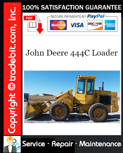 Thumbnail John Deere 444C Loader Service Repair Manual Download ★