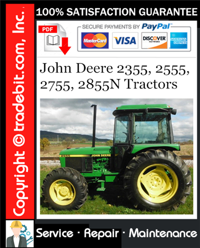 Thumbnail John Deere 2355, 2555, 2755, 2855N Tractors Service Repair Manual Download ★