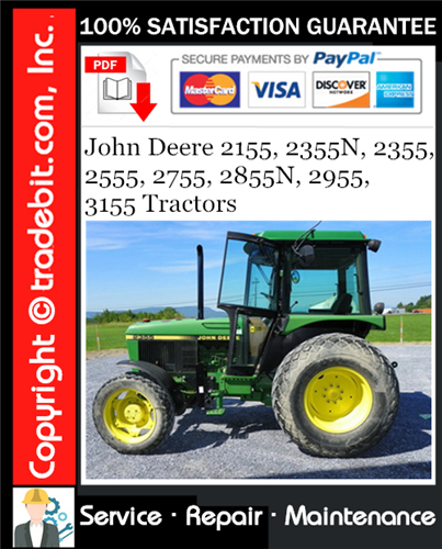 Thumbnail John Deere 2155, 2355N, 2355, 2555, 2755, 2855N, 2955, 3155 Tractors Service Repair Manual Download ★