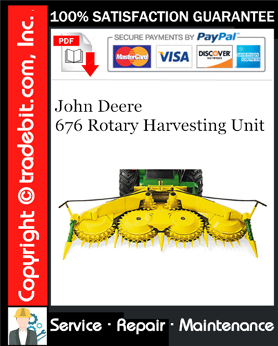 Thumbnail John Deere 676 Rotary Harvesting Unit Service Repair Manual Download ★ Thumbnail John Deere 676 Rotary Harvesting Unit Service Repair Manual Download ★