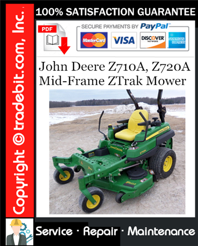 Thumbnail John Deere Z710A, Z720A Mid-Frame ZTrak Mower Service Repair Manual Download ★ Thumbnail John Deere Z710A, Z720A Mid-Frame ZTrak Mower Service Repair Manual Download ★