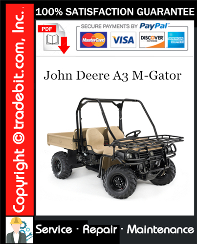 Thumbnail John Deere A3 M-Gator Service Repair Manual Download ★
