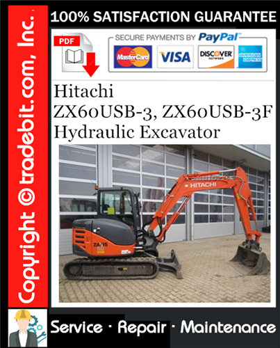 Thumbnail Hitachi ZX60USB-3, ZX60USB-3F Hydraulic Excavator Service Repair Manual Download ★ Thumbnail Hitachi ZX60USB-3, ZX60USB-3F Hydraulic Excavator Service Repair Manual Download ★