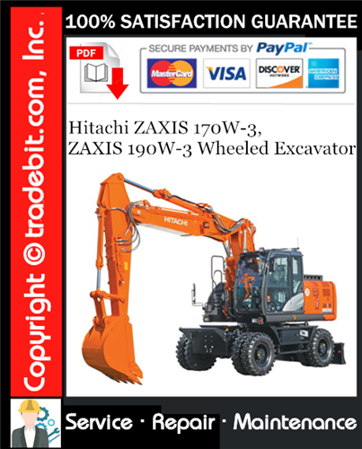 Thumbnail Hitachi ZAXIS 170W-3, ZAXIS 190W-3 Wheeled Excavator Service Repair Manual Download ★ Thumbnail Hitachi ZAXIS 170W-3, ZAXIS 190W-3 Wheeled Excavator Service Repair Manual Download ★