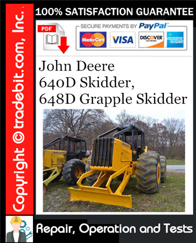 Thumbnail John Deere 640D Skidder, 648D Grapple Skidder Repair, Operation and Tests Technical Manual Download ★ Thumbnail John Deere 640D Skidder, 648D Grapple Skidder Repair, Operation and Tests Technical Manual Download ★