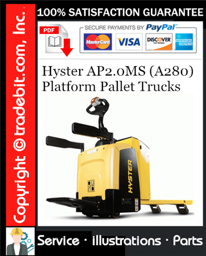 Thumbnail Hyster AP2.0MS (A280) Platform Pallet Trucks Parts Manual Download ★