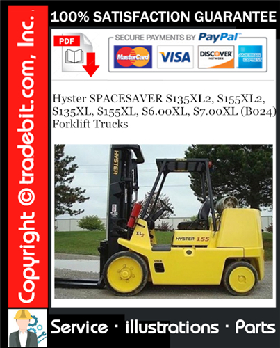 Thumbnail Hyster SPACESAVER S135XL2, S155XL2, S135XL, S155XL, S6.00XL, S7.00XL (B024) Forklift Trucks Parts Manual Download ★ Thumbnail Hyster SPACESAVER S135XL2, S155XL2, S135XL, S155XL, S6.00XL, S7.00XL (B024) Forklift Trucks Parts Manual Download ★