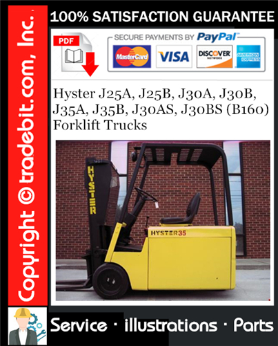 Thumbnail Hyster J25A, J25B, J30A, J30B, J35A, J35B, J30AS, J30BS (B160) Forklift Trucks Parts Manual Download ★ Thumbnail Hyster J25A, J25B, J30A, J30B, J35A, J35B, J30AS, J30BS (B160) Forklift Trucks Parts Manual Download ★