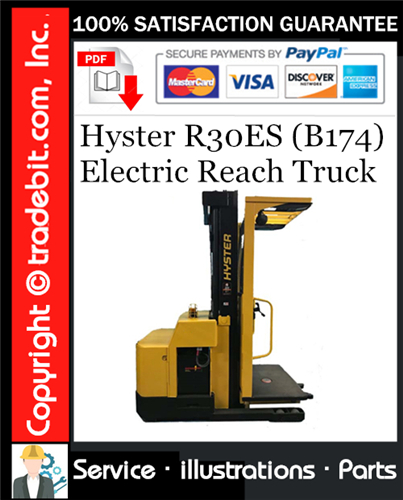 Thumbnail Hyster R30ES (B174) Electric Reach Truck Parts Manual Download ★ Thumbnail Hyster R30ES (B174) Electric Reach Truck Parts Manual Download ★