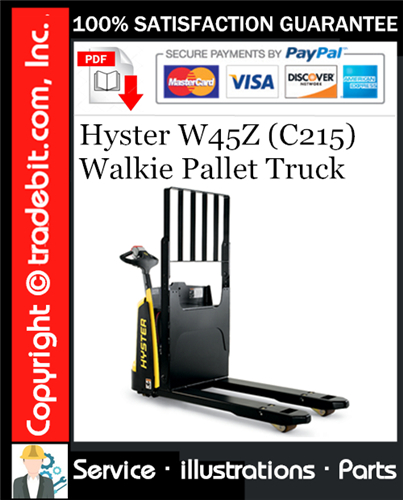Thumbnail Hyster W45Z (C215) Walkie Pallet Truck Parts Manual Download ★