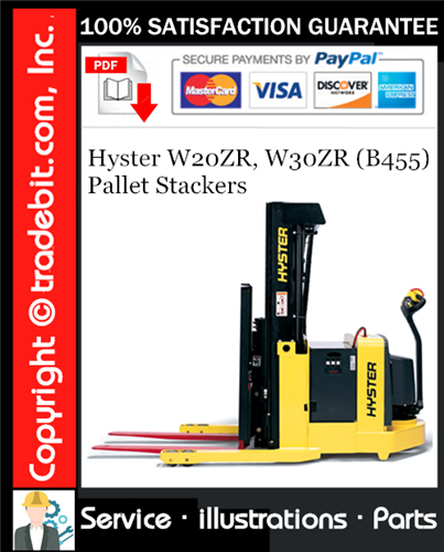 Hyster W20ZR, W30ZR (B455) Pallet Stackers Parts Manual Download ★