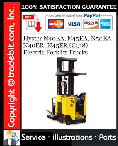 Hyster N40EA, N45EA, N50EA, N40ER, N45ER (C138) Electric Forklift Trucks Parts Manual Download ★