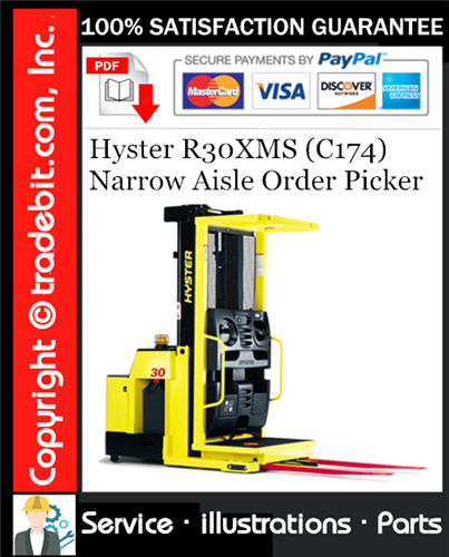 Hyster R30XMS (C174) Narrow Aisle Order Picker Parts Manual Download ★