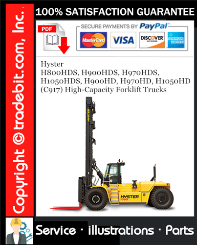 Thumbnail Hyster H800HDS, H900HDS, H970HDS, H1050HDS, H900HD, H970HD, H1050HD (C917) High-Capacity Forklift Trucks Parts Manual Download ★ Thumbnail Hyster H800HDS, H900HDS, H970HDS, H1050HDS, H900HD, H970HD, H1050HD (C917) High-Capacity Forklift Trucks Parts Manual Download ★