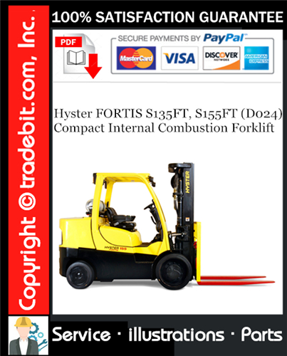 Thumbnail Hyster FORTIS S135FT, S155FT (D024) Compact Internal Combustion Forklift Parts Manual Download ★
