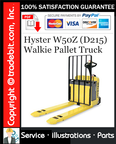 Hyster W50Z (D215) Walkie Pallet Truck Parts Manual Download ★