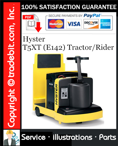 Hyster T5XT (E142) Tractor/Rider Parts Manual Download ★