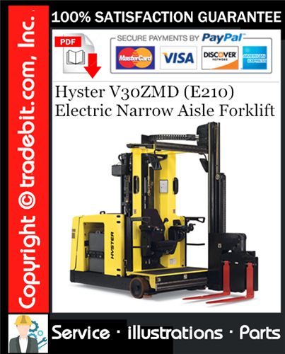Thumbnail Hyster V30ZMD (E210) Electric Narrow Aisle Forklift Parts Manual Download ★