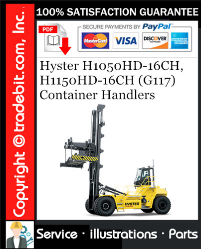 Hyster H1050HD-16CH, H1150HD-16CH (G117) Container Handlers Parts Manual Download ★