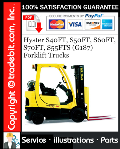 Hyster S40FT, S50FT, S60FT, S70FT, S55FTS (G187) Forklift Trucks Parts Manual Download ★
