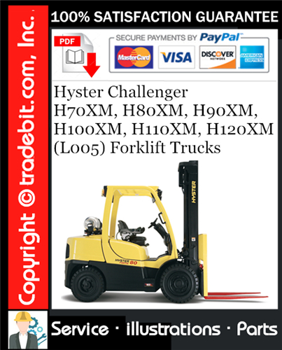 Hyster Challenger H70XM, H80XM, H90XM, H100XM, H110XM, H120XM (L005) Forklift Trucks Parts Manual Download ★